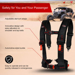 Tusk UTV 4 Point 3" H-Style Safety Harness (4 Seat Package)