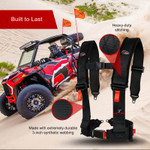 Tusk UTV 4 Point 3" H-Style Safety Harness (4 Seat Package)