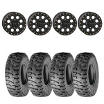 System 3 Matte Black SB-7 Beadlock & Atturo Trail Blade Boss Wheel & Tire Kit