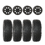 System 3 Matte Black SB-7 Beadlock & System 3 RC500 10 Ply Rock Crawler Wheel & Tire Kit