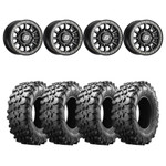 Sedona Black Sano Beadlock & Maxxis Radial Carnivore Wheel & Tire Kit