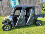 3 Star - Polaris Ranger Crew 570 Mid Size BLACK Full Cab Enclosure for Hard Windshield