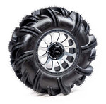 Falcon Ridge - Kawasaki Mule 600/610 Pre-Mounted Outlaw 2 Tire with Silver and Gun Metal Gray Pitch SBL-12S Wheel