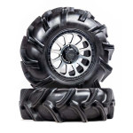 Falcon Ridge - Kawasaki Mule 600/610 Pre-Mounted Outlaw 3 Tire with Silver and Gun Metal Gray Pitch SBL-12S Wheel