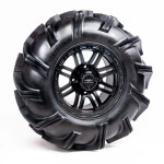 Falcon Ridge - Kawasaki Mule Pre-Mounted Outlaw 3 Tire with Matte Black Glide SBL-8S Wheel