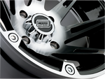Moose - Polaris Ranger Aluminum Rear Wheel (387M 12X8 4/156 ) Black Chrome Gloss