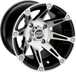 Moose - Polaris Ranger Aluminum Rear Wheel (387M 12X8 4/156 ) Black Chrome Gloss