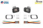 Diode Dynamics Universal Stage Series C1r White Flood Flush Mount Led Pod (pair)