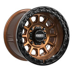 MetalFX Rampage Beadlock (4-lug) - Smoked Bronze w/ Gloss Black Ring