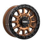 MetalFX Rampage Beadlock (4-lug) - Smoked Bronze w/ Gloss Black Ring