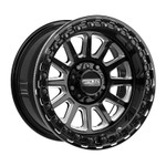 MetalFX Rampage R Beadlock (5-lug) - Gloss Black Contrast Cut
