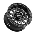 MetalFX Rampage R Beadlock (5-lug) - Gloss Black Contrast Cut