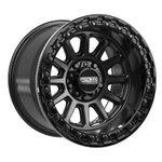 MetalFX Rampage R Beadlock (5-lug) - Satin Black w/ Gloss Black Ring