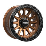 MetalFX Rampage R Beadlock (5-lug) - Smoked Bronze w/ Gloss Black Ring