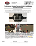 Trail Armor '16-'25 Honda Pioneer 1000/1000-5 Full Skids