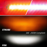 XK Glow 6"-10" Fog & Strobe LED Razor SAE Light Bar