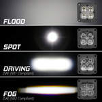 XK Glow C3 Fog/ Driving/ Spot/ Flood Flush Mount Cube Lights