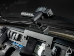 Assault Industries scratch-resistant flip windshield installed on Kawasaki Mule PRO