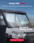 Kemimoto - Polaris Ranger 900/1000/XP/CREW Front Glass Windshield