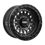 Metal FX Sicario Beadlock UTV Wheel - Satin Black w/ Gloss Black Ring