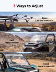 Kemimoto - Can-Am Commander 3-in-1 Flip Windshield