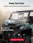 Kemimoto - Can-Am Commander 3-in-1 Flip Windshield