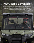 Kemimoto - Can-Am Defender/ Defender MAX 7mm Laminated Glass Windshield with Electric Wiper