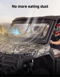 Kemimoto - CFMOTO Uforce U10 Pro Glass Windshield w/ Wipers