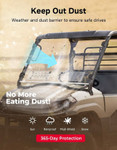 Kemimoto - Kawasaki Mule PRO-MX Vented Front Windshield