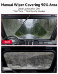 Kemimoto - Polaris Ranger 1000 / XP 1000 / 900 / XP 900 7MM Laminated Glass Windshield w/ Manual Wipers