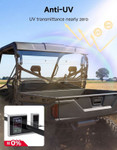 Kemimoto - Polaris Ranger 570 Full Size / 800 / 800 XP / Crew Rear Windshield Hard-Coated Scratch-Resistant