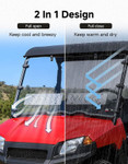 Kemimoto - Polaris Ranger Midsize 400 Front Vented Windshield Hard-Coated Scratch-Resistant