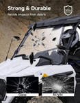 Kemimoto - Polaris RZR Trail 900 / S 900 / S 1000 Front Windshield High-Light Anti-Scratch
