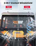 Kemimoto - Polaris RZR XP 1000 / XP 4 1000 Vented Front Glass Windshield with 2 Manual Wipers