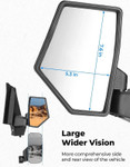 Kemimoto - Polaris Xpedition XP / ADV Adjustable Folding Side Mirrors with Guard Plate
