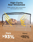 Kemimoto - Yamaha Wolverine RMAX2 Rear Windshield