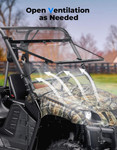 Kemimoto Yamaha Rhino 450 / 660 / 700 3-in-1 Flip Front Polycarbonate Windshield