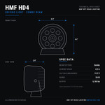 HMF HD4 Driving Combo Lights - Direct-Fit Light Kit