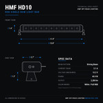 HMF HD10 Single Light Bar (10 " RGB) - Direct-Fit Light Kit