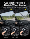 Kemimoto - Can-Am Defender / Defender MAX Power Flip Glass Windshield