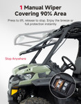 Kemimoto - Can-Am Defender / Defender MAX Power Flip Glass Windshield