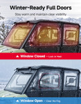 Kemimoto - Can-Am Defender MAX Hard Cab Enclosure with Sliding Windows