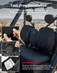 Kemimoto - CFMOTO UFORCE U10 Pro / U10 Pro XL Seat Covers with Storage