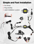 Kemimoto - Polaris Xpedition ADV / ADV 5 / XP / XP 5 Turn Signal Kit with Horn and License Plate Holder