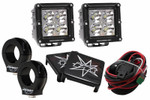 Lazer Star Lights - 5-Watt Dominator Cube UTV Kit with 1.50" Clamps - Wire Kit Included