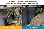 Sport Concept Manufacturing - CFMoto UForce U10 Pro / U10 Pro XL Inner Fender Block-Off Panel - Driver's Side
