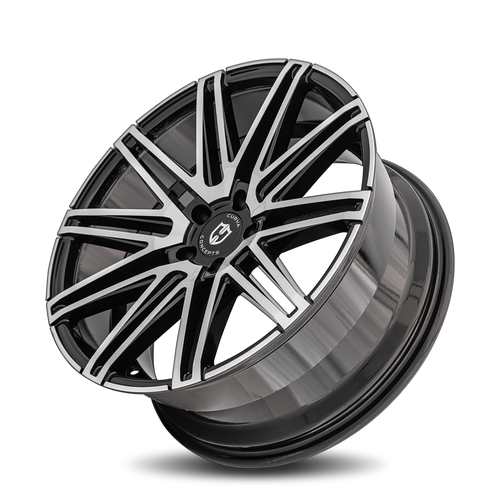 Curva Concepts C48 20x10.5 Blank 40 73.1 Gloss Black Machine Face (CUR-C48-20105BLNK4073BMF)