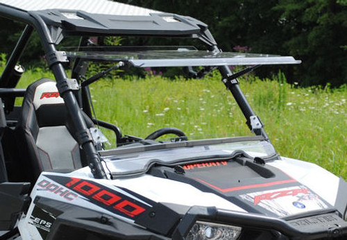 Super ATV Scratch Resistant Flip Up Windshield for Polaris RZR 900 / 1000 / XP Turbo