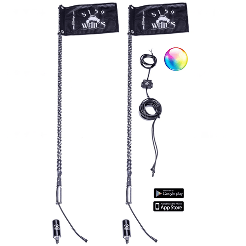 2X 187 LED WHIPS (1 PAIR) - 5150