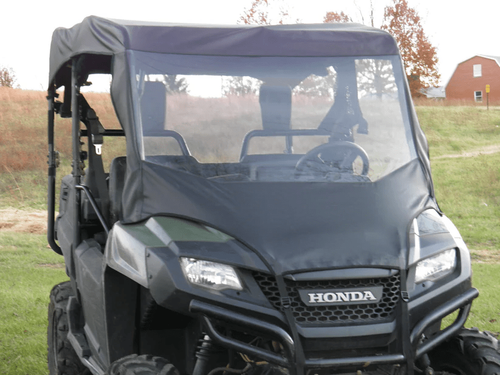 3 Star | 2014-2024 Honda Pioneer 700-4 | Vinyl Windshield, Top & Rear Window Combo - HONP74-WTR-BLK